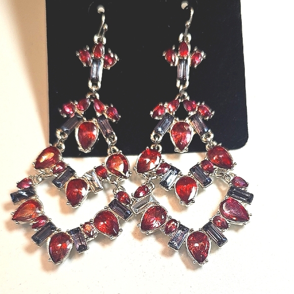 Elegant Silver and Pink Dangle Earrings - Picture 1 of 6